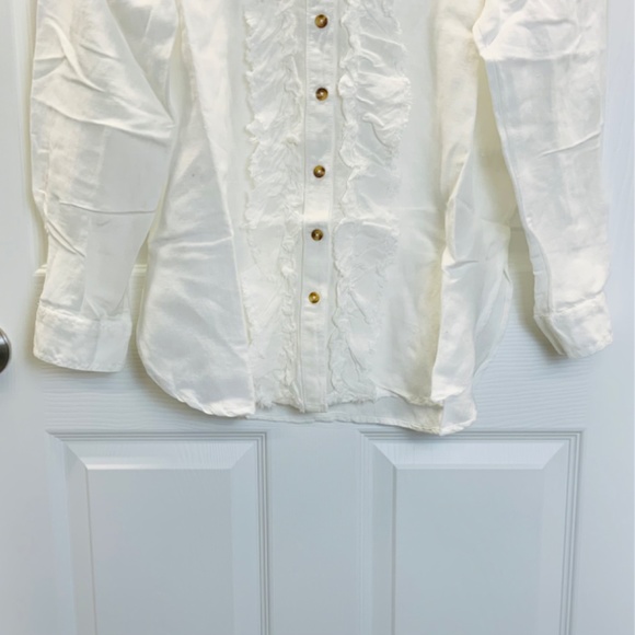 Anthropologie Pilcro Ruffled Placket Shirt - Picture 7 of 16